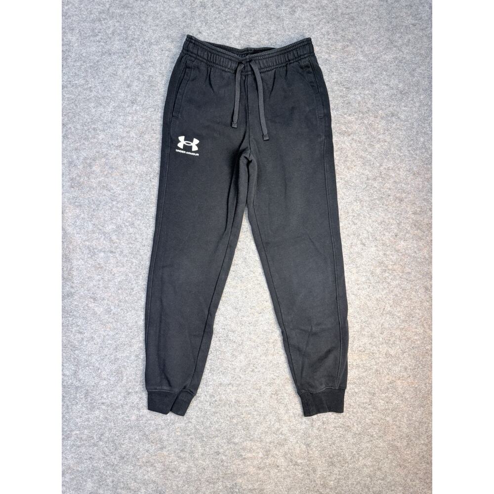Under Armour Black Athletic Jogger Sweatpants Kids youth M